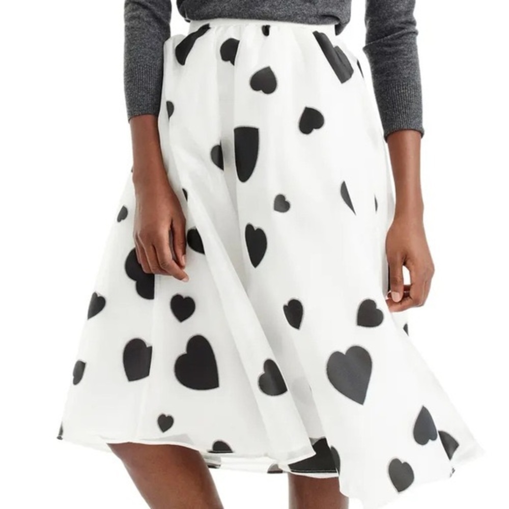 J crew organza heart skirt